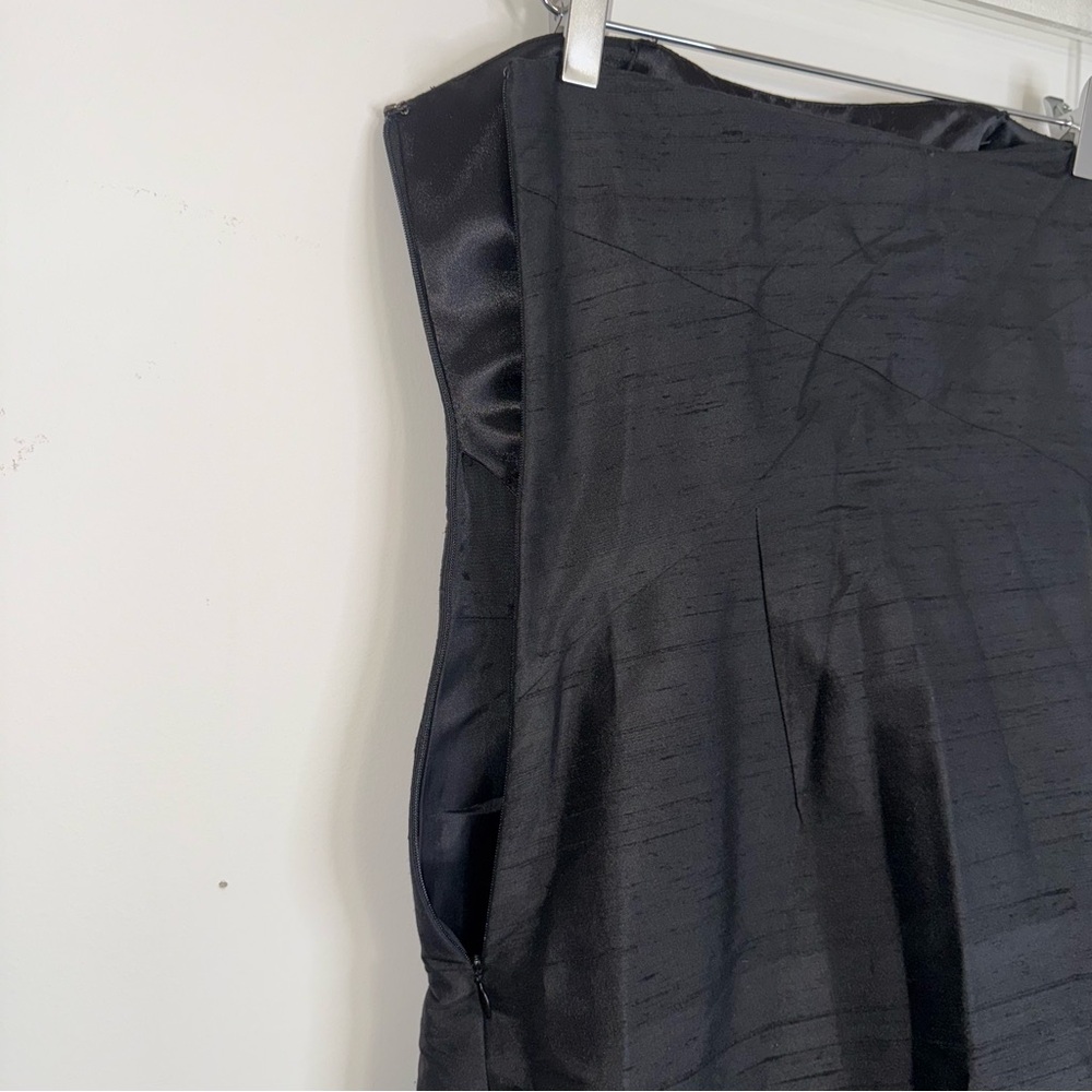 Ann Taylor Black Strapless Pleated A-line Dress - Picture 8 of 16